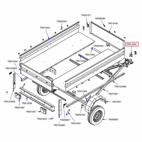 Support feu de position Trigano TR013362