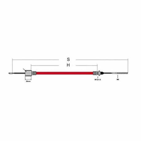 Câble de frein ALKO 3200/3410mm cloche 26mm