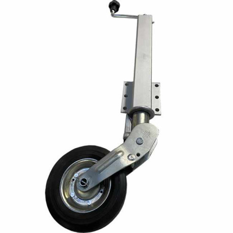 Roue jockey carré 60mm platine 3 trous