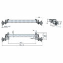 Essieu AL-KO NF 1500kg EAB 1625 Voie 2075mm