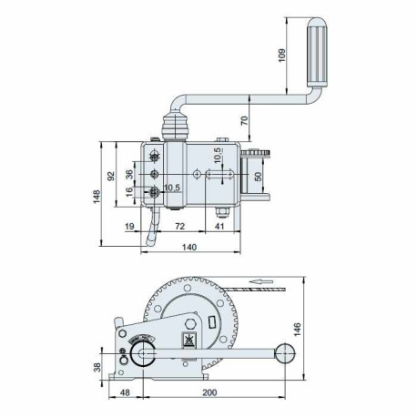 Treuil AL-KO Basic 500A sans câble/sangle