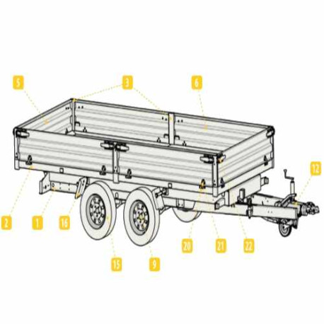 Ridelle transversale acier pour benne LIDER 39614PE