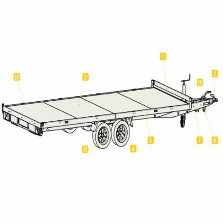 Timon réglable 251 VB-2 OPTIMA pour remorque Lider 40655L