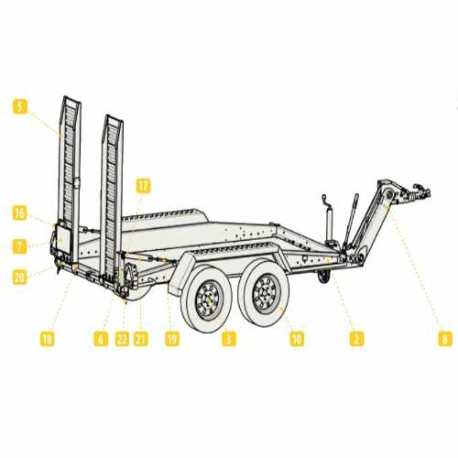 Timon réglable 251 VB-2 OPTIMA pour remorque Lider 40855L