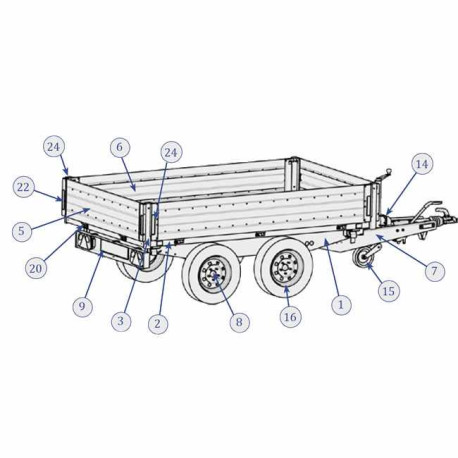 Rampe porte-voiture Lider 1,20 m GAUCHE - Rampes de chargement