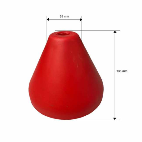 cone bateau 180x55 rouge