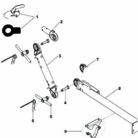 Kit collier D.70 + Bride pour tube arrière Knott KHV5