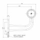 Feu de gabarit Fristom coudé long LED FT-009