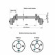 Essieu arriere 1350kg freiné AL-KO EAB 1220 140x5