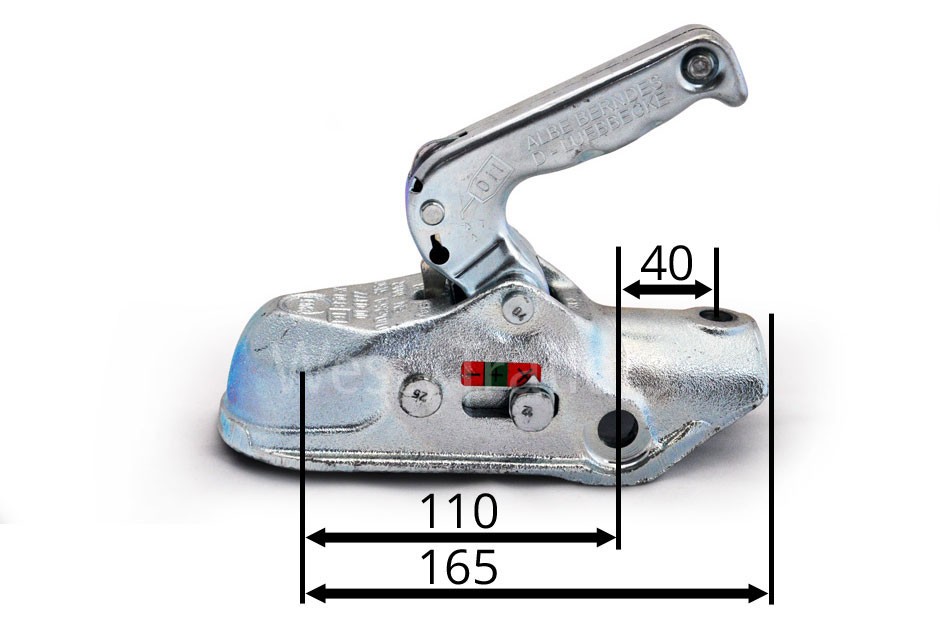 Boîtier d'attelage rond 50mm 3000 kg EM300R