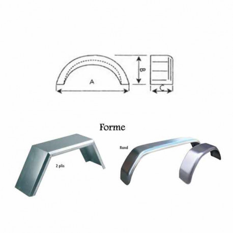 Garde boue inox Sun-Way 620x300x160mm