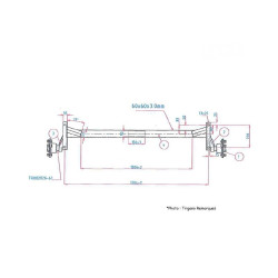 Essieu 750 kg EAB 1304 Voie 1574mm