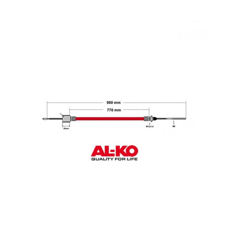 Câble de frein ALKO 770/980mm cloche 26mm
