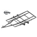 Châssis AL-KO arrière oblique tandem 2600kg freiné chargement bas avec armature