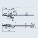 Timon carré BPW droit freiné 3500mm type ZAAR 1.35-1