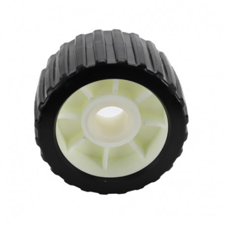 Galet remorque bateau Ø125 noir et blanc alésage 29mm