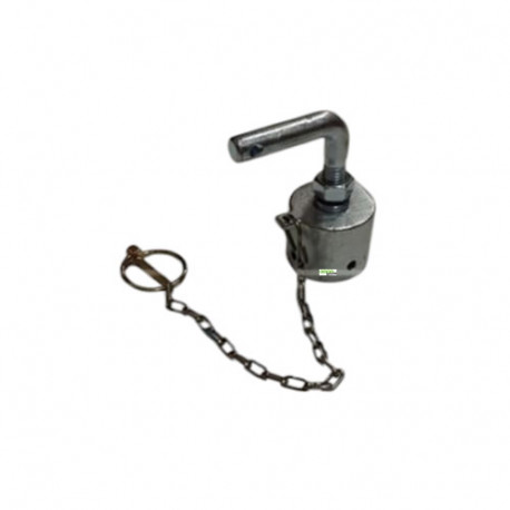 Embout avec broche à visser lg.90mm et chaîne de sécurité