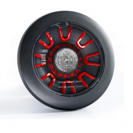 Feu arrière LED rond Fristom FT-314 Noir, connectique