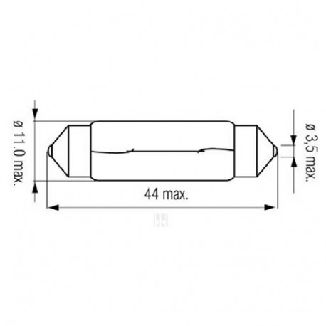 Ampoule navette C5W - 12V-5W - SV8,5 à l'unité