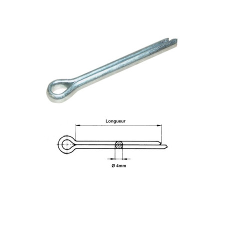 Goupille fendue diamètre 4 x 50mm