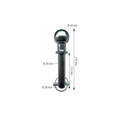 Axe seul pour chape mixte 29mm