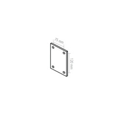 Contre plaque de support roue jockey carré de 70mm
