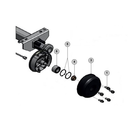 Kit tambour complet Alko 2035 2051 - 112x5