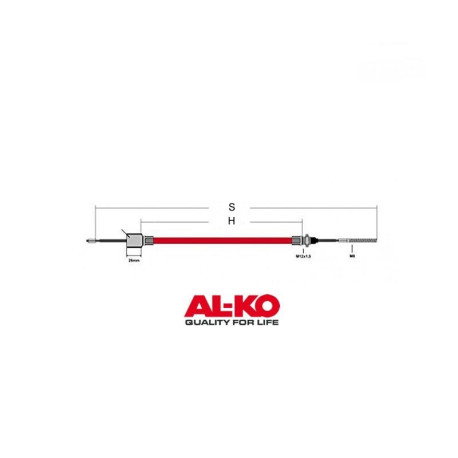 Câble de frein ALKO 890/1100mm cloche 26mm exterieur