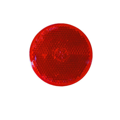 Catadioptre Rouge rond autocollant Ajba 60mm