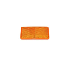Catadioptre orange rectangulaire autocollant 62 x 45 x 8 mm