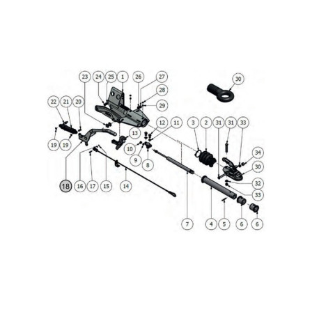 Tête d'attelage freinée pour remorque, Knott KF20 - Accessoire