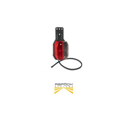Feu de gabarit Aspöck Flexipoint Rouge/Blanc avec support Gauche
