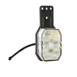 Feu de gabarit LED Aspöck Flexipoint Blanc/Rouge avec support Gauche