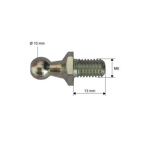 Rotule pour vérin de capot ABS Trigano