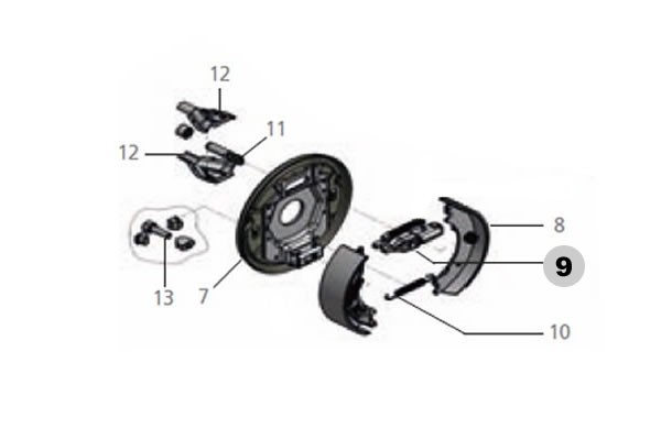 Ecarteurs de frein KNOTT pour 200x50 et 250x40
