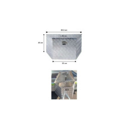 Coffre de flèche aluminium 865x490x460 mm
