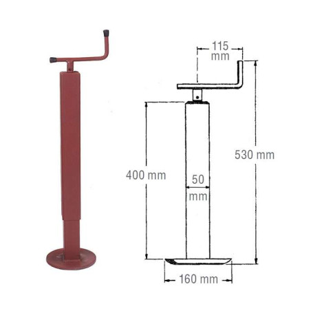 bequille remorque alko 300kg