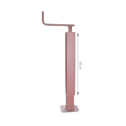 Béquille tube carré 70 900kg, course 300mm, peinture