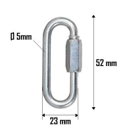 Maillon rapide pour chaine de sécurité Ø5 mm