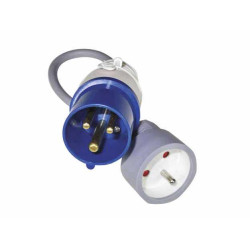 Adaptateur mâle P17 à prise française