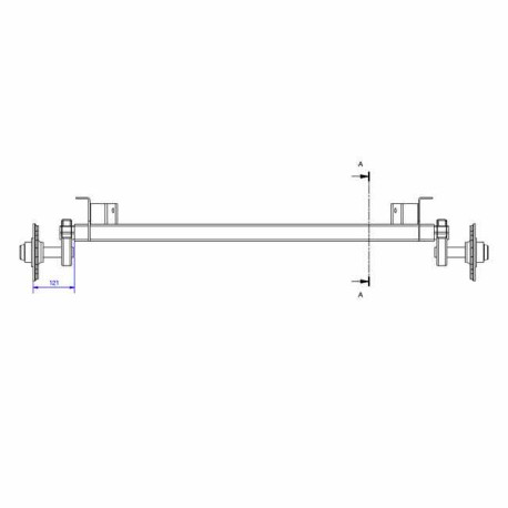 Essieu 500 kg EAB 1010 Voie 1292mm