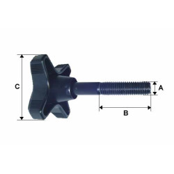 Molette de serrage M10x70