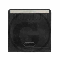 Bavette noire avec kit fixation 300x300 mm