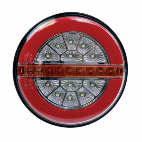 Feu arrière LED rond dynamique Ø135x37 mm