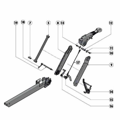 Barre parallélogramme 700mm AL-KO 161-251 VB/2