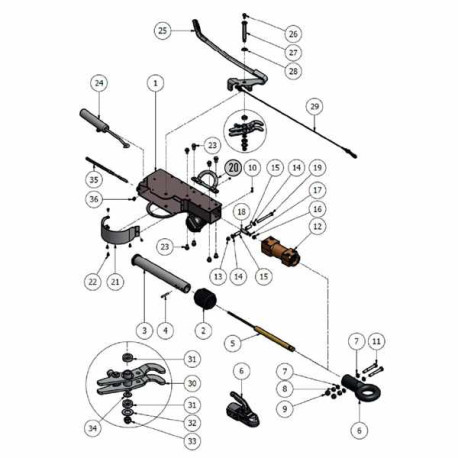 Kit poignée de manoeuvre AHV25-35