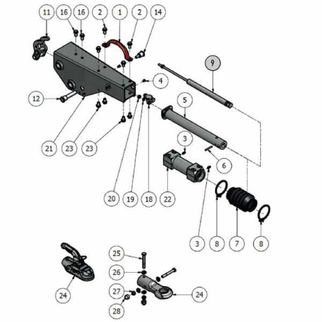 Amortisseur commande de freinage Knott KHD15