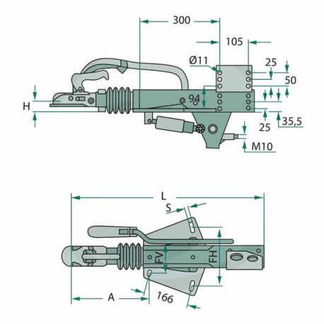 Commande de freinage BPW ZAF 2,0-3