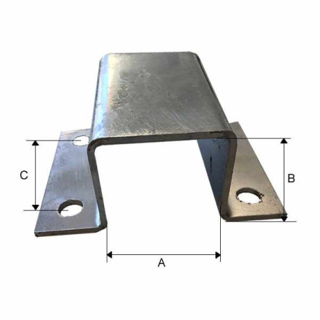 Oméga 80x40 pour tube 50x50 mm