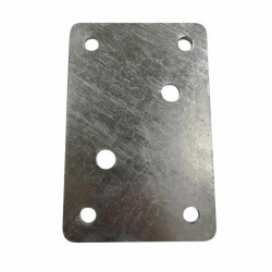 Plaque de serrage 6 trous pour roue jockey carré de 70mm
